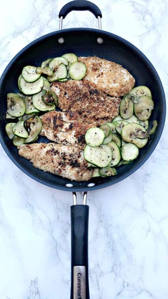 Parmesan Crusted Chicken with Garlic Zucchini