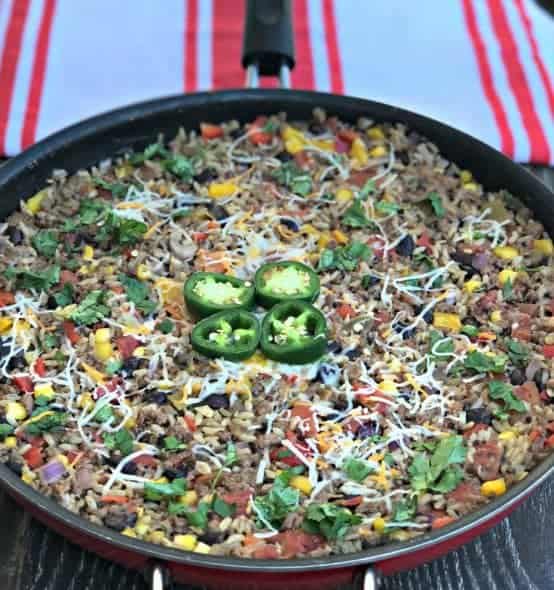 beef taco rice one skillet meal with quinoa and brown rice beef taco rice one skillet meal with quinoa and brown rice