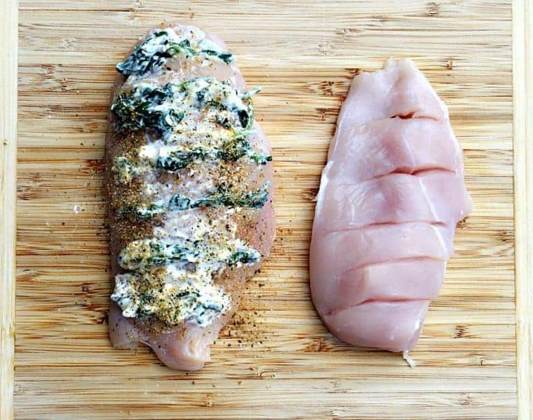 Easy, LowCarb Keto Spinach Cream Cheese Stuffed Chicken