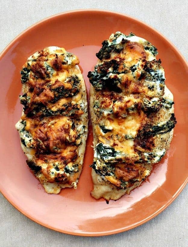 Easy, LowCarb Keto Spinach Cream Cheese Stuffed Chicken