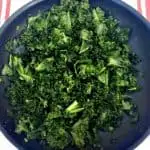 sauteed kale in a skillet