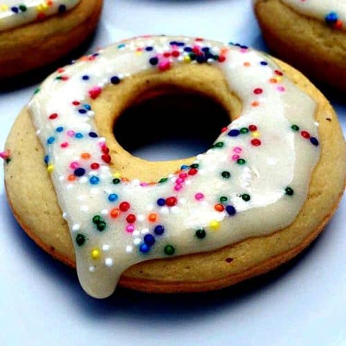 Quick and Easy Vanilla Protein Donuts with Sprinkles