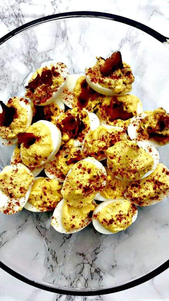 Easy, Low-Carb Keto Bacon Deviled Eggs