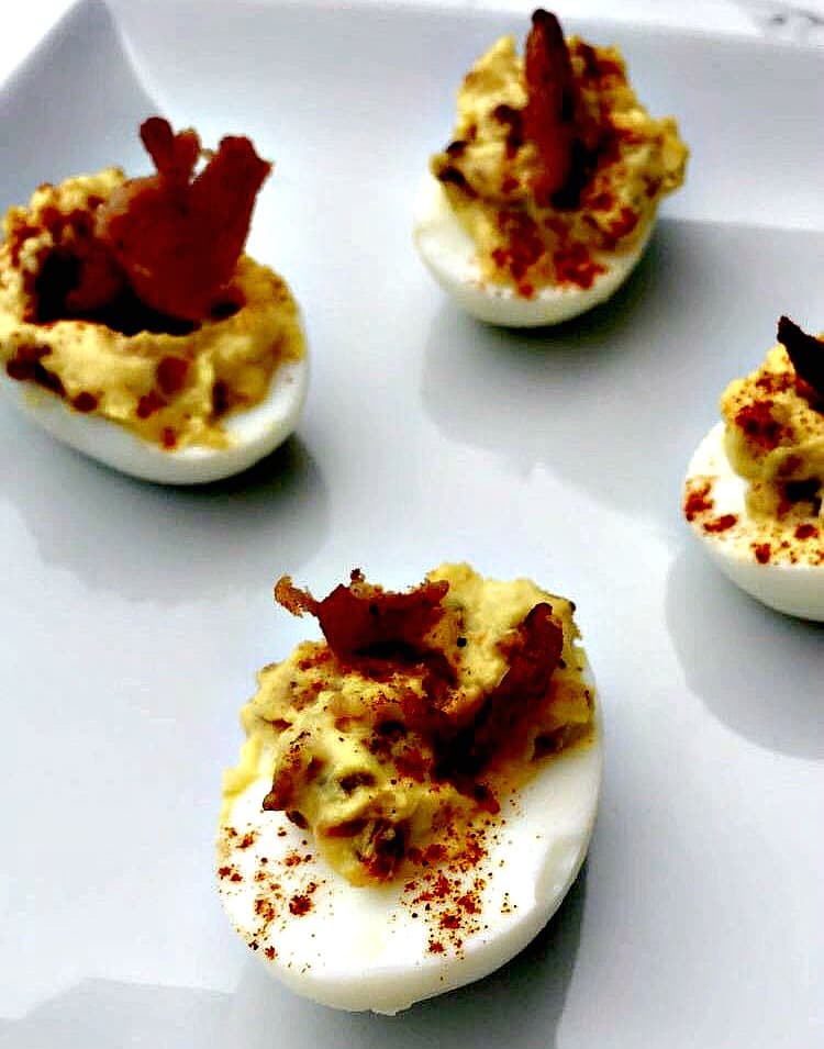 Easy, Low-Carb Keto Bacon Deviled Eggs