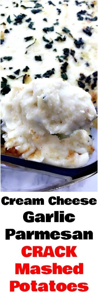 holiday garlic parmesan crack mashed potatoes