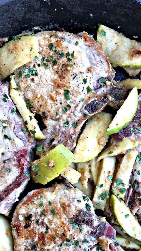 Quick and Easy PanSeared Apple Pork Chops