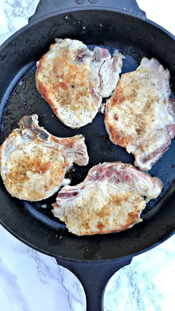 Quick and Easy PanSeared Apple Pork Chops