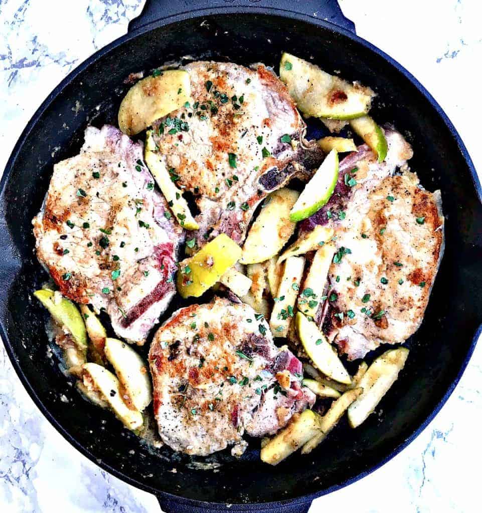 Quick and Easy PanSeared Apple Pork Chops