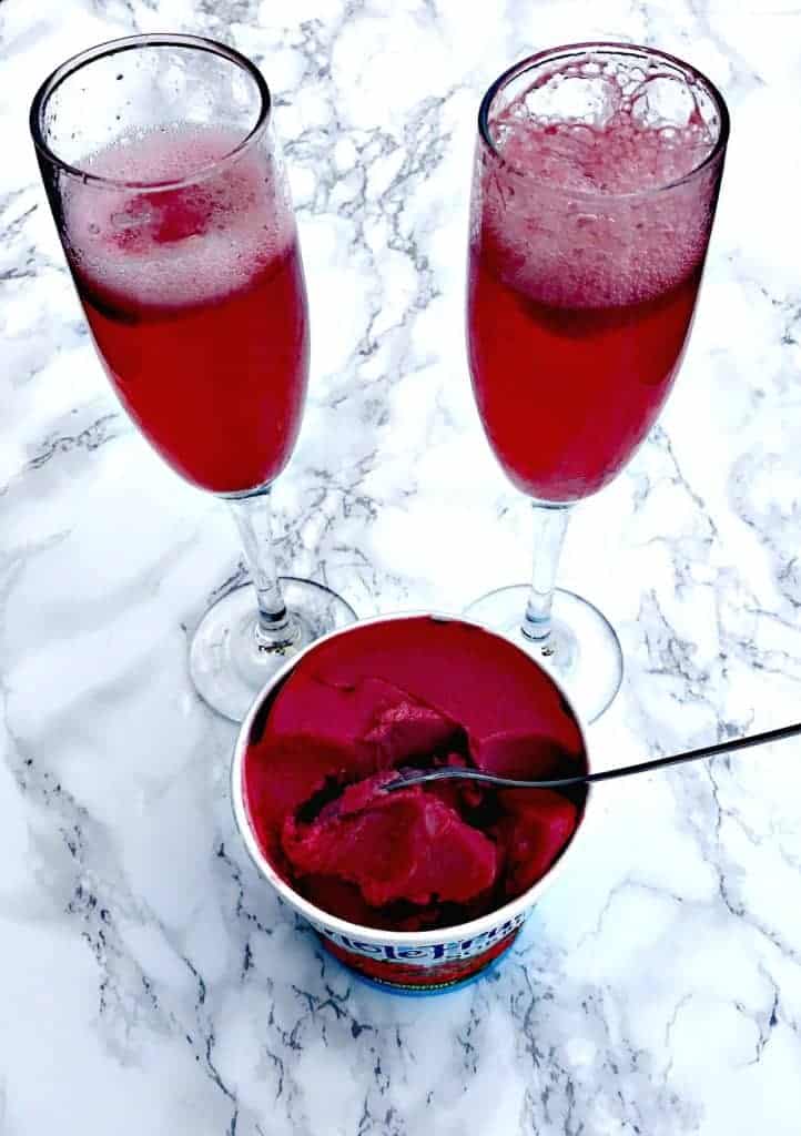 raspberry sorbet mimosa