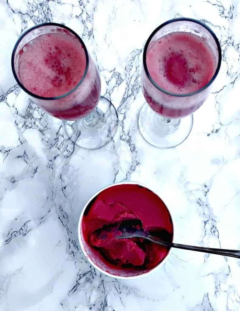 raspberry sorbet mimosa