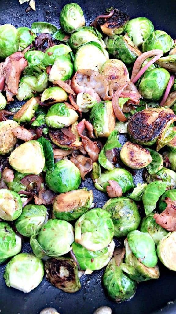 Caramelized Balsamic Bacon Brussels Sprouts