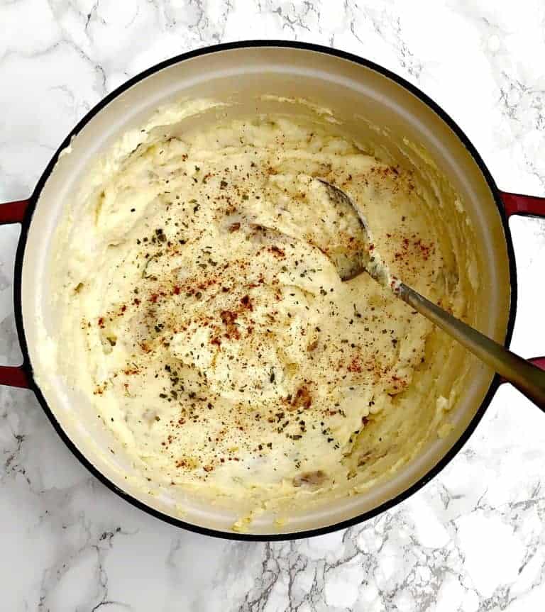 Healthy, GuiltFree, LowCalorie Dutch Oven Mashed Potatoes
