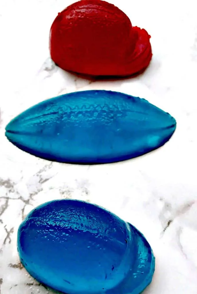 super bowl jello shot footballs and helmets on flat suface