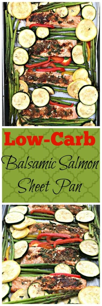 low carb balsamic salmon sheet pan