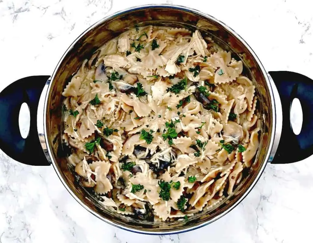 Healthy Slow Cooker Chicken Stroganoff with Whole Wheat