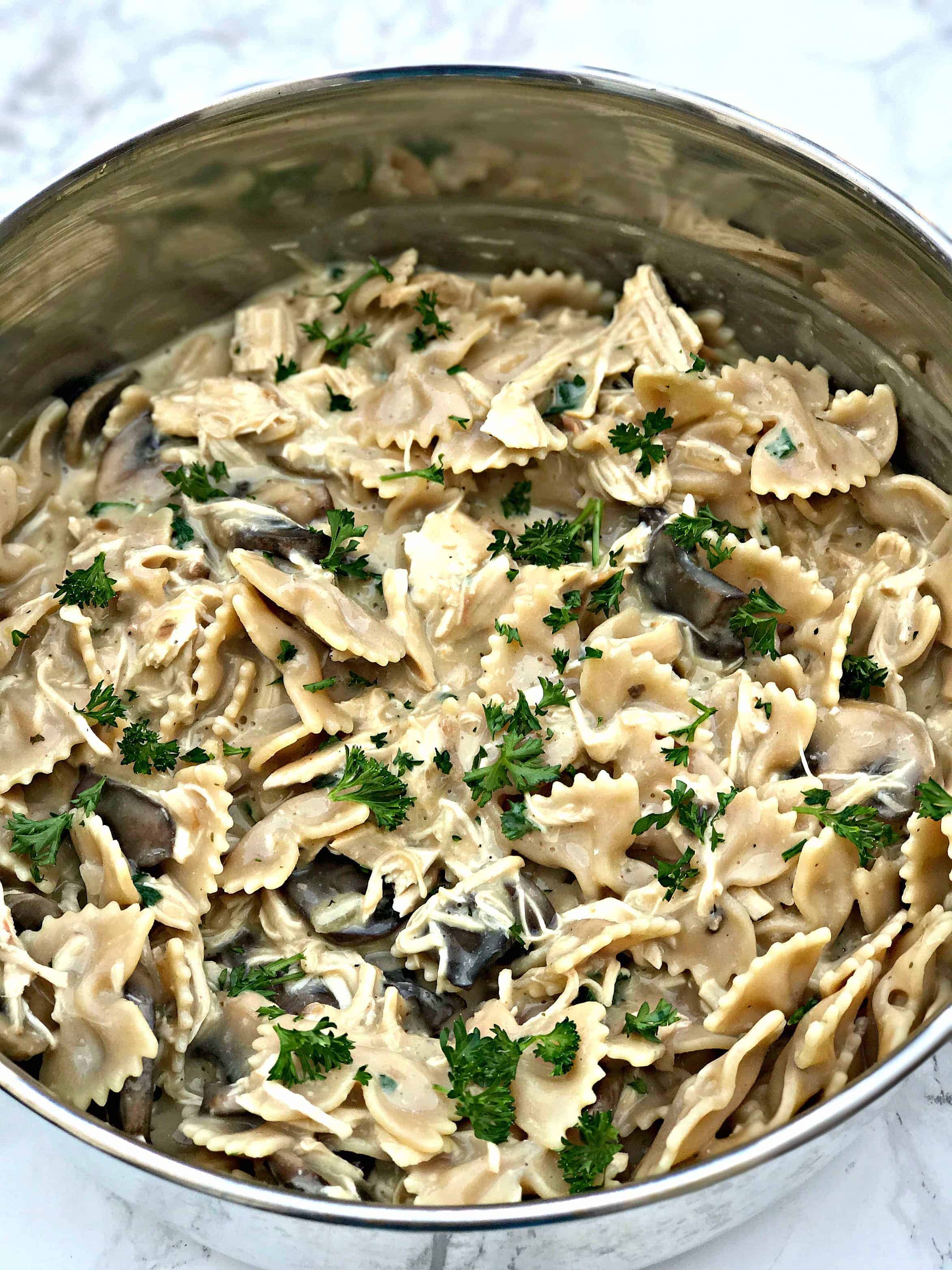 pot of chicken stroganoff