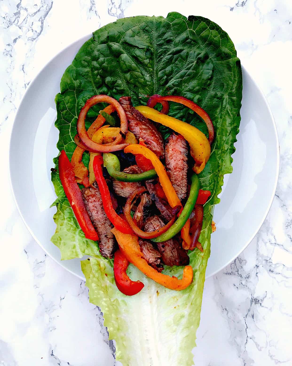Spicy LowCarb Paleo Carne Asada Steak Lettuce Wraps