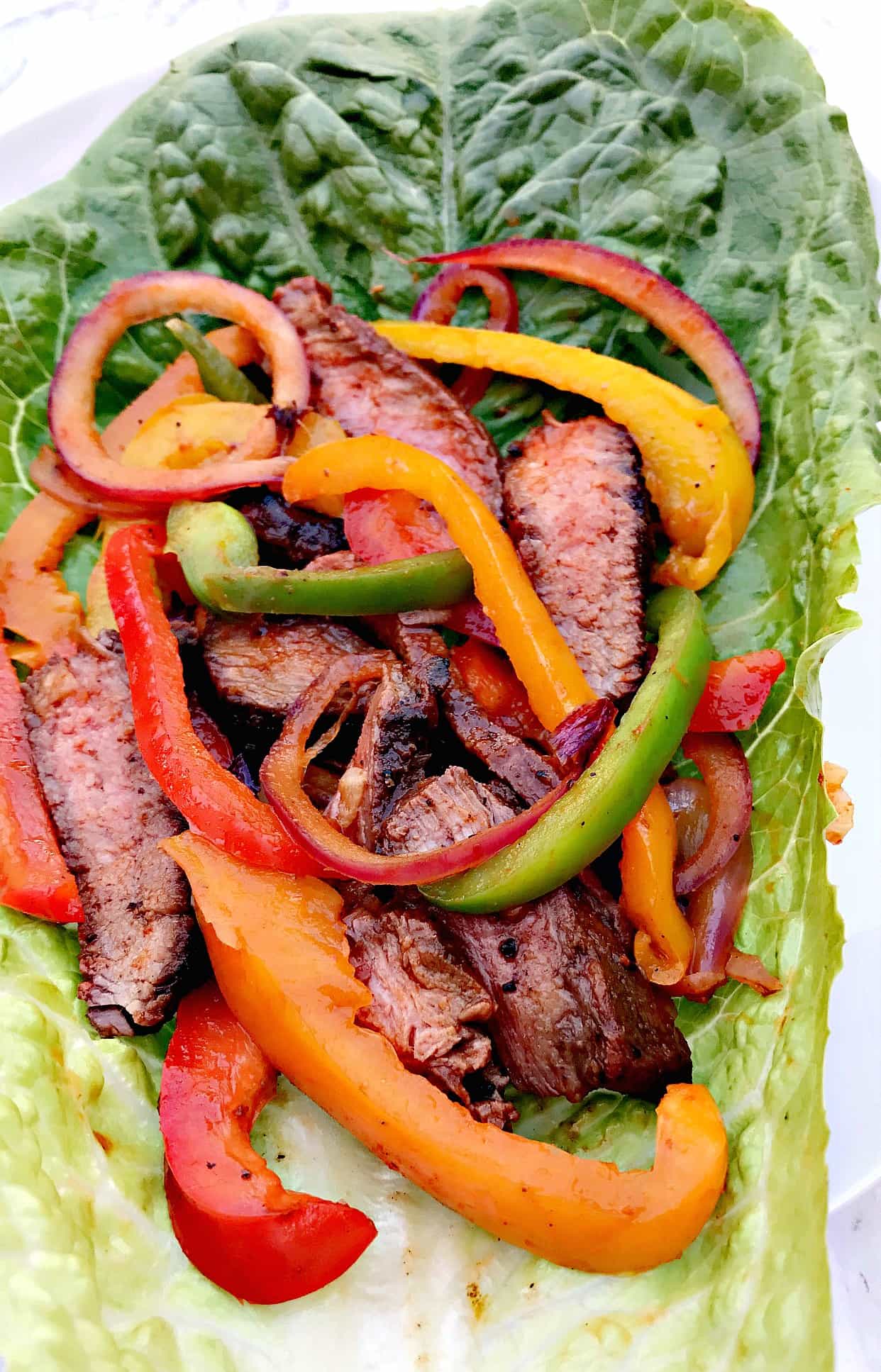 Spicy LowCarb Paleo Carne Asada Steak Lettuce Wraps