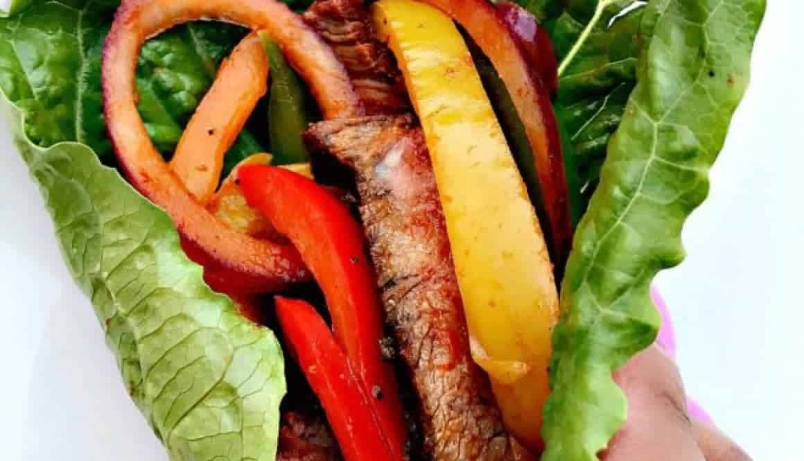 Spicy LowCarb Paleo Carne Asada Steak Lettuce Wraps