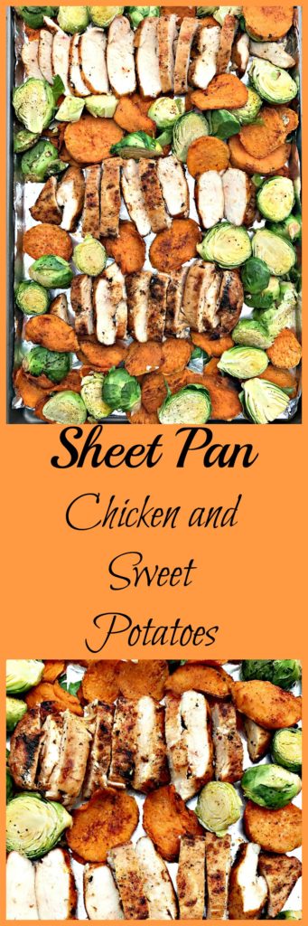 sheet pan chicken and sweet potatoes