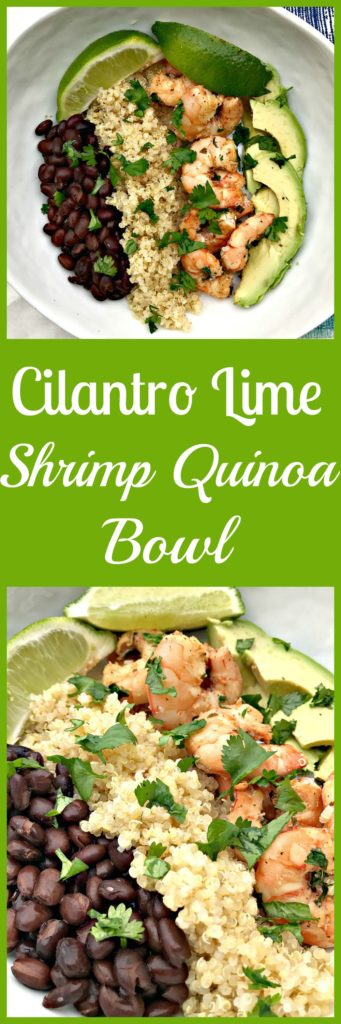 cilantro lime shrimp quinoa bowl