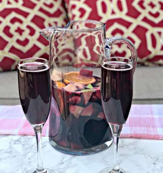 red wine champagne sangria red wine champagne sangria