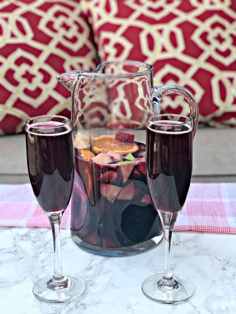 red wine champagne sangria