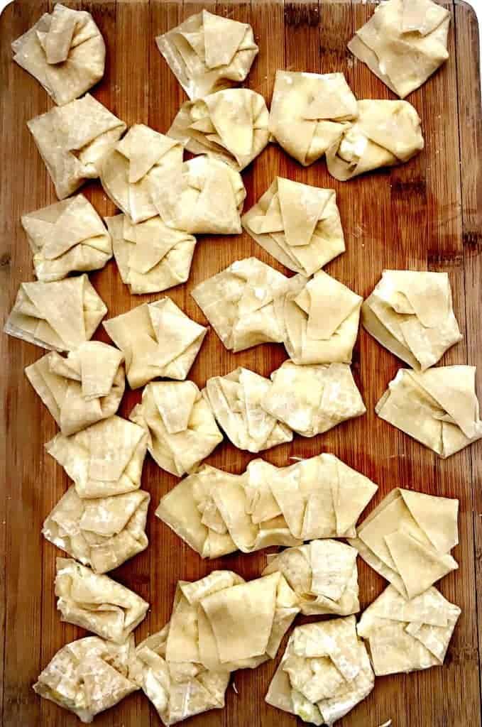 skinny healthy pineapple cream cheese wontons