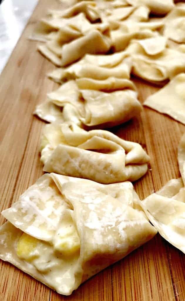 skinny healthy pineapple cream cheese wontons