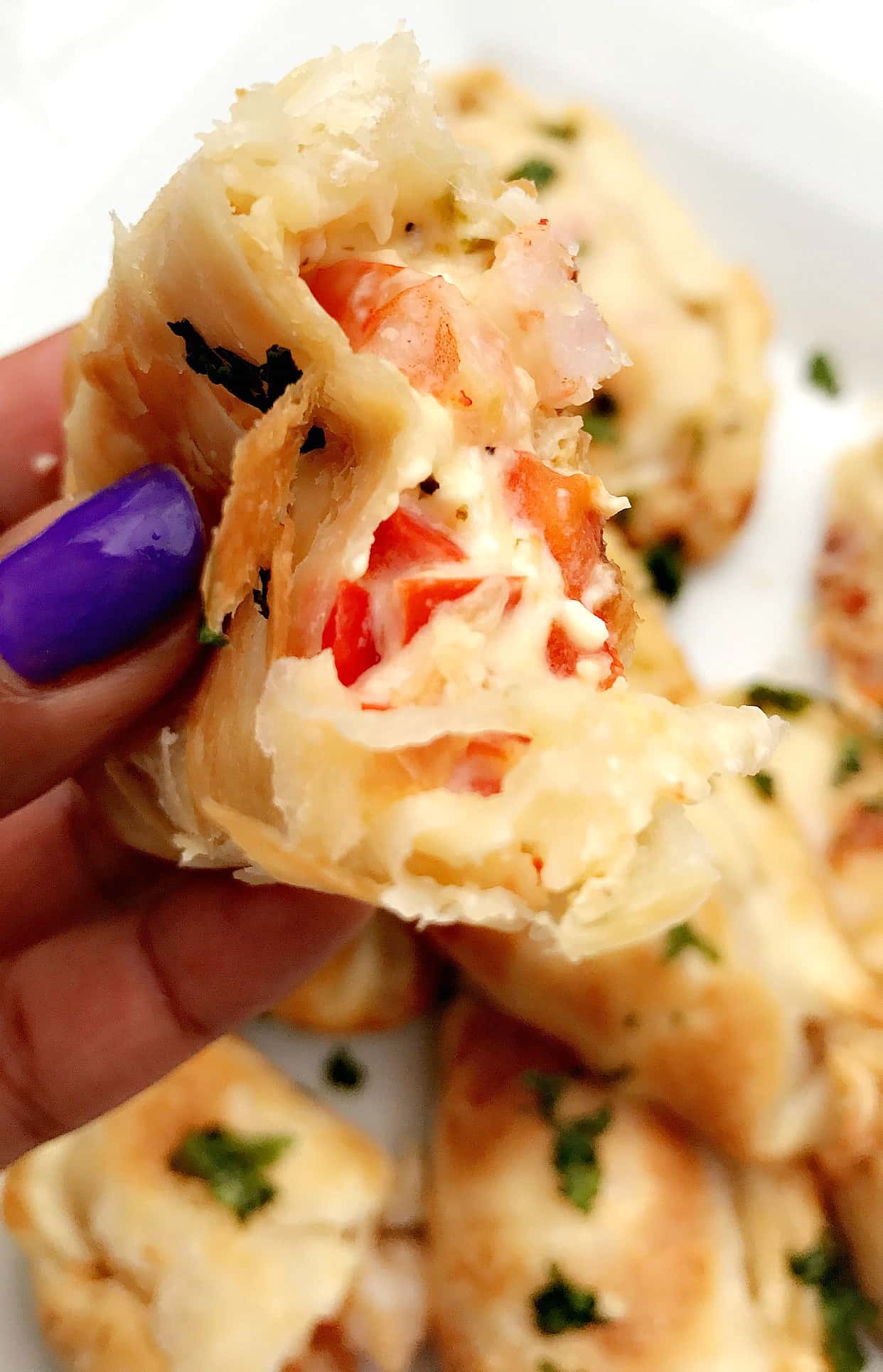Shrimp Red Pepper Cream Cheese Empanadas