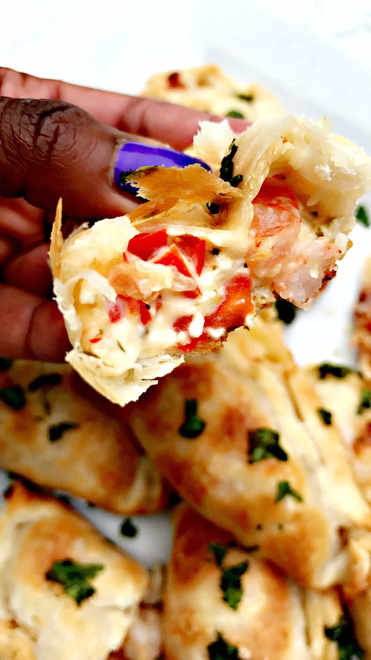 Shrimp Red Pepper Cream Cheese Empanadas