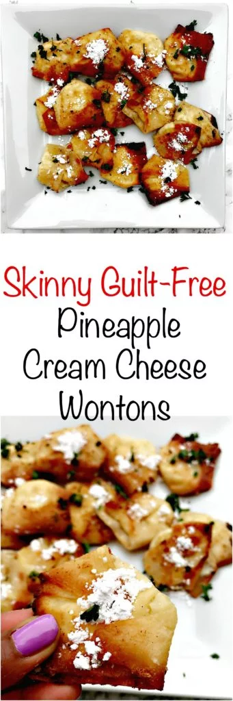 skinny guilt free pineapple cream cheese wontons