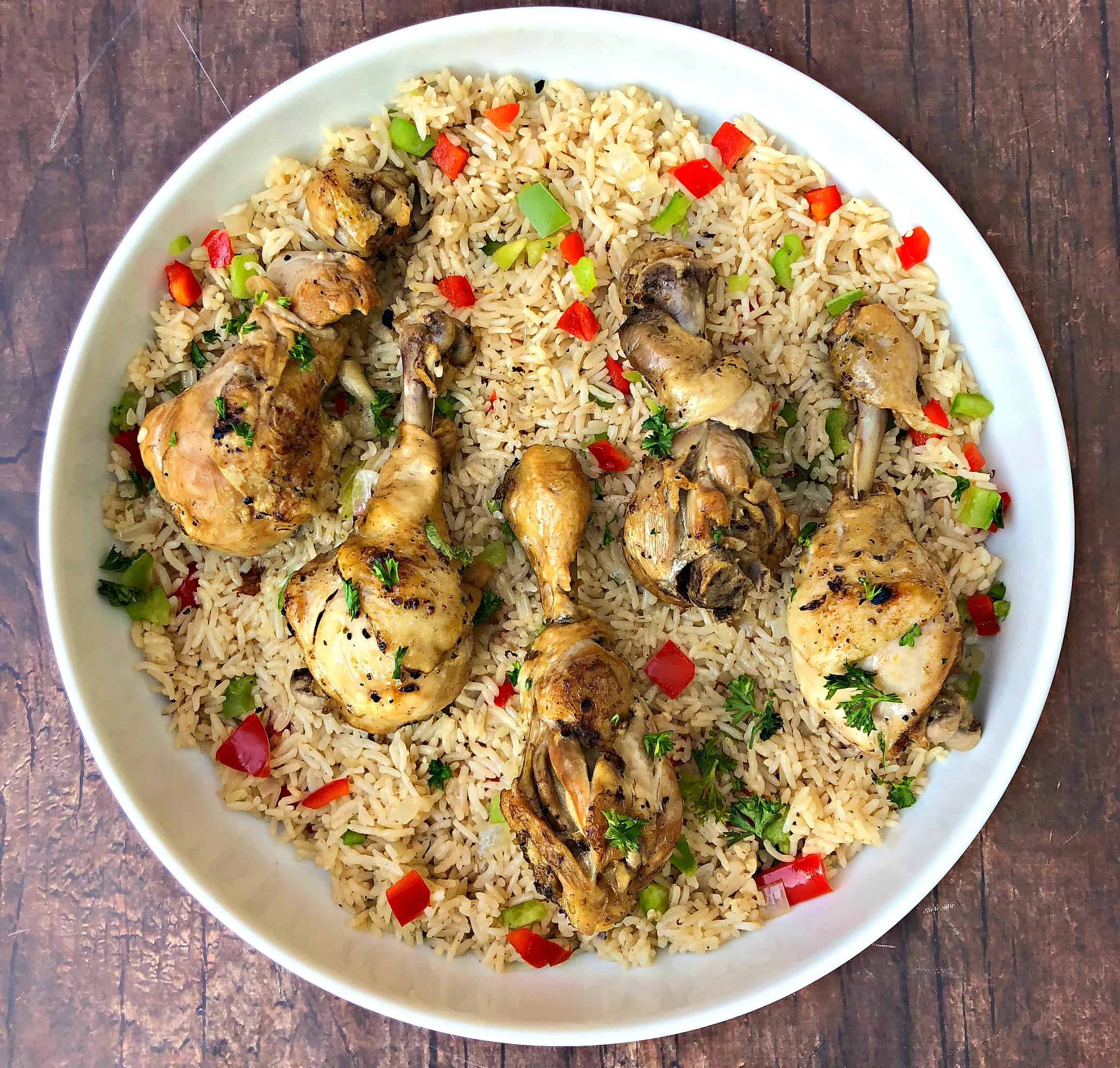 Instant Pot Chicken Drumsticks and Rice (Arroz con Pollo)