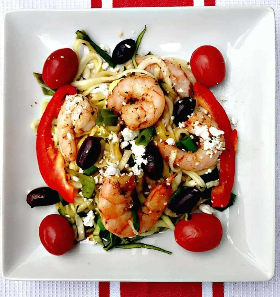 Sheet-Pan Mediterranean Shrimp with Zucchini Noodles