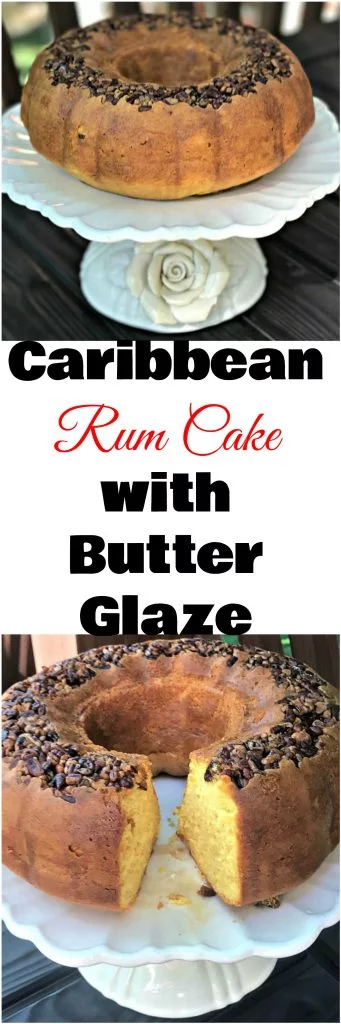 rum cake with butter glaze