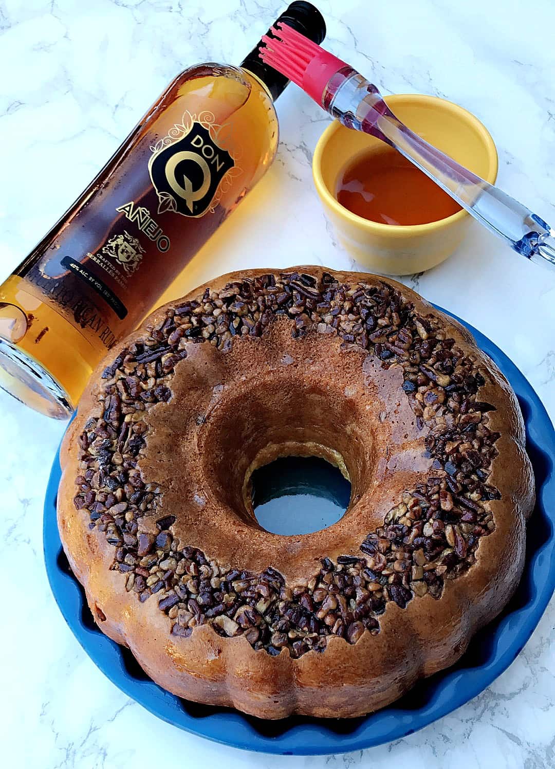 Skinny, LightenedUp Puerto Rican Rum Cake with Butter Glaze