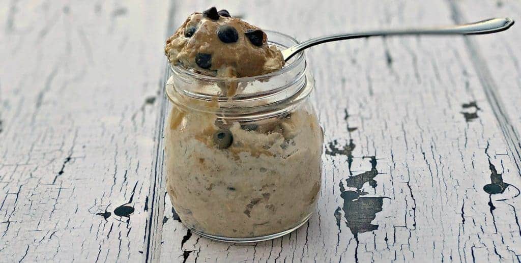 Chocolate Chip Cookie Dough Protein Overnight Oats