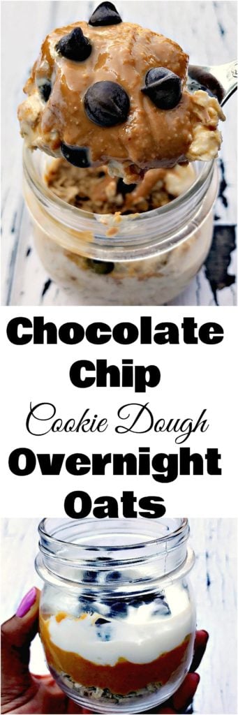 Chocolate Chip Cookie Dough Protein Overnight Oats