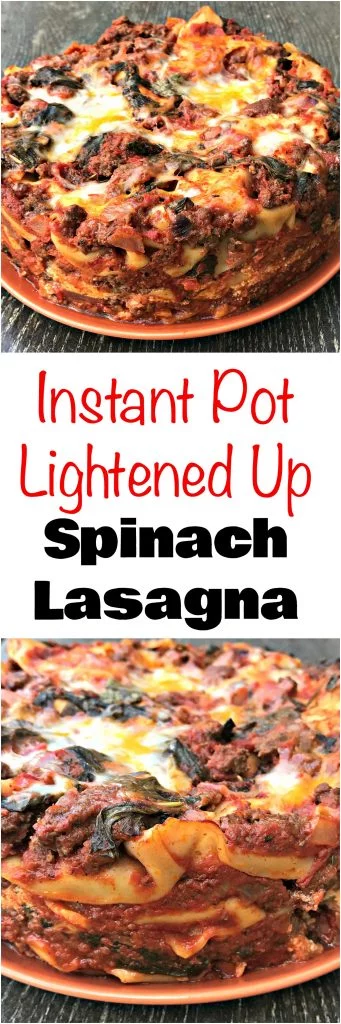 instant pot pressure cooker spinach lasagna