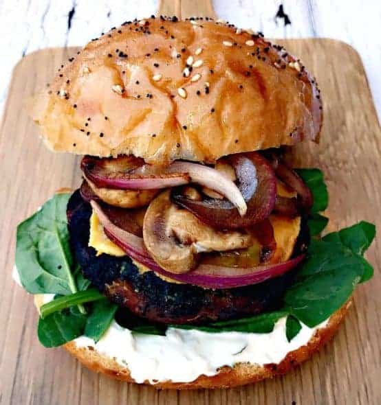 Truffle Oil Mushroom Onion Burger Truffle Oil Mushroom Onion Burger