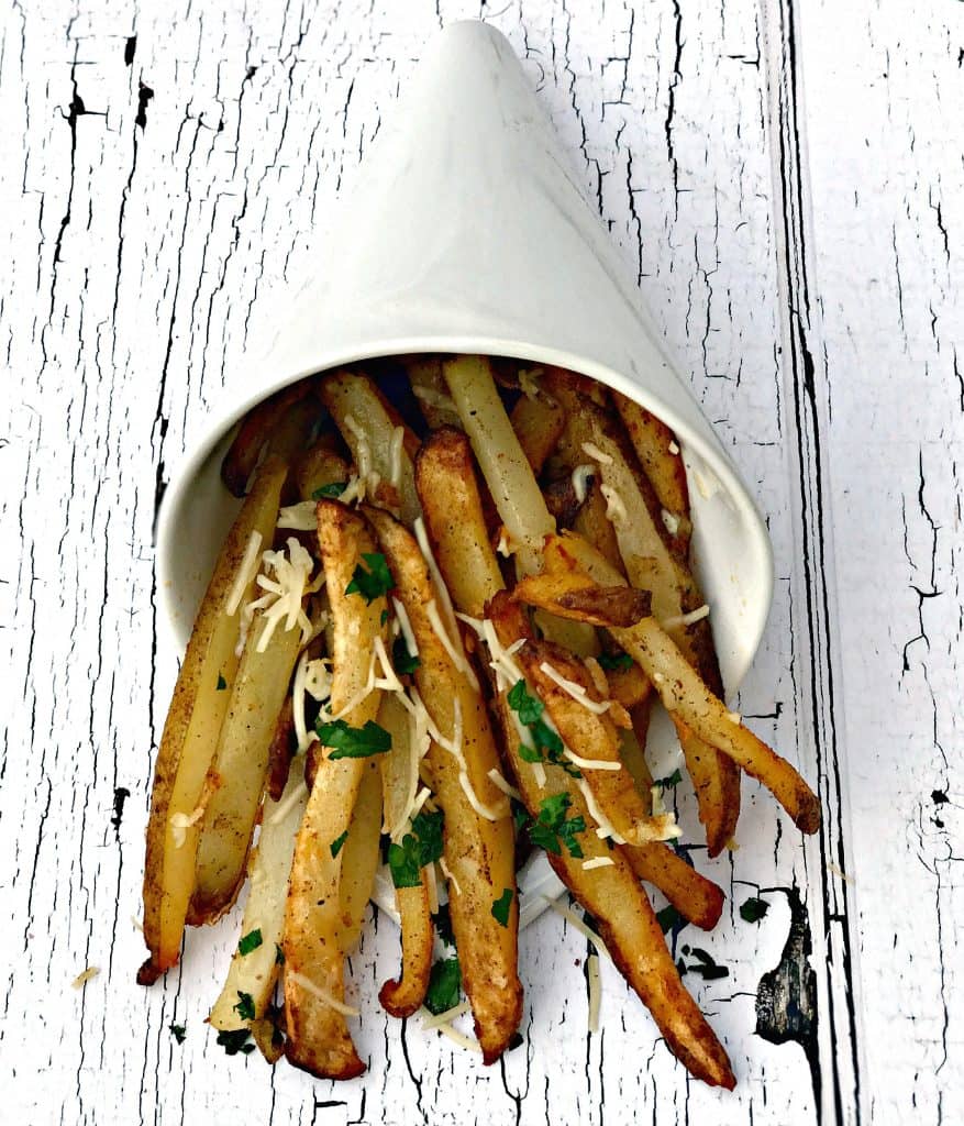 air fryer parmesan truffle oil fries