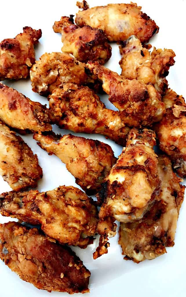 air fryer sriracha honey bourbon fried chicken wings