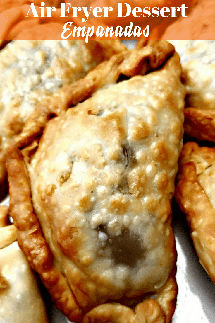 Air Fryer Apple Cinnamon Dessert Empanadas (Hand Pies) is a quick and easy low-fat recipe that makes the perfect treat for any occasion. Even the kids will love them! Less than 20 minutes of cook time!