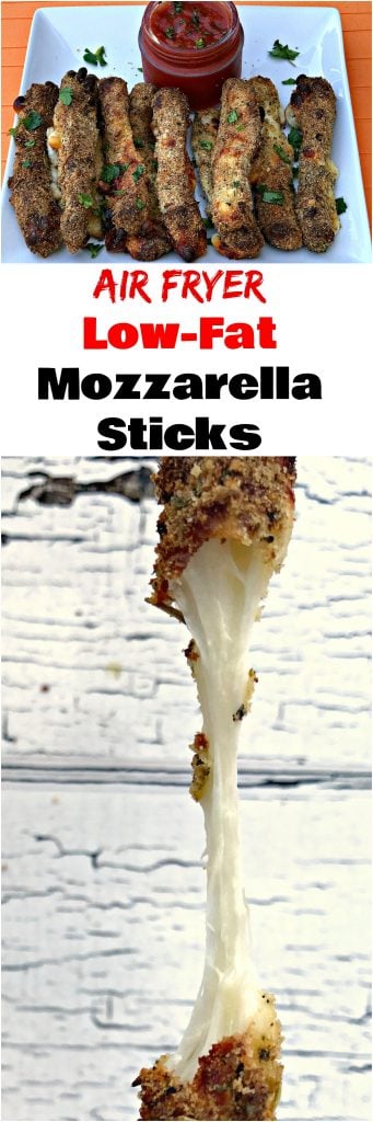Air Fryer Low-Fat Weight Watchers Mozzarella Cheese Sticks