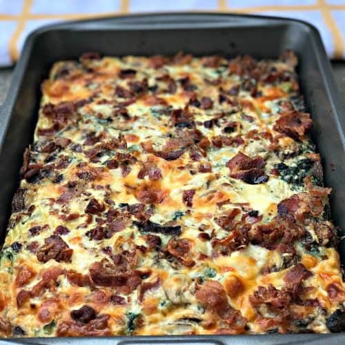 Bacon Ranch, Potato, Egg, and Spinach Breakfast Casserole