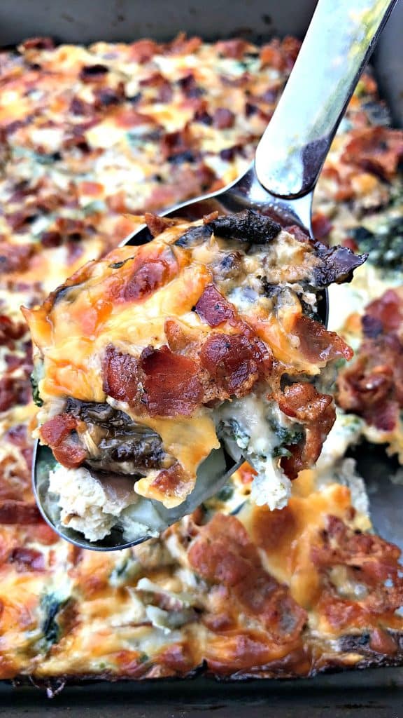 Bacon Ranch, Potato, Egg, and Spinach Breakfast Casserole