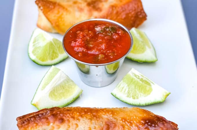 Air Fryer Beef Taco Fried Egg Rolls