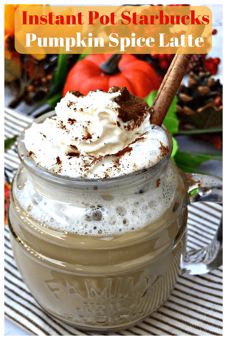 Instant Pot Starbucks Copy Cat Skinny Pumpkin Spice Latte is a quick and easy healthy pressure cooker, low-calorie and a reduced-sugar coffee recipe. This recipe has all of the ingredients to help satisfy your craving for Starbucks seasonal holiday drinks. #Starbucks #PumpkinSpice #InstantPot