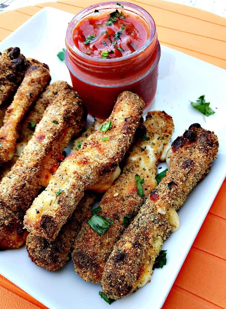 Air Fryer Low-Fat Weight Watchers Mozzarella Cheese Sticks