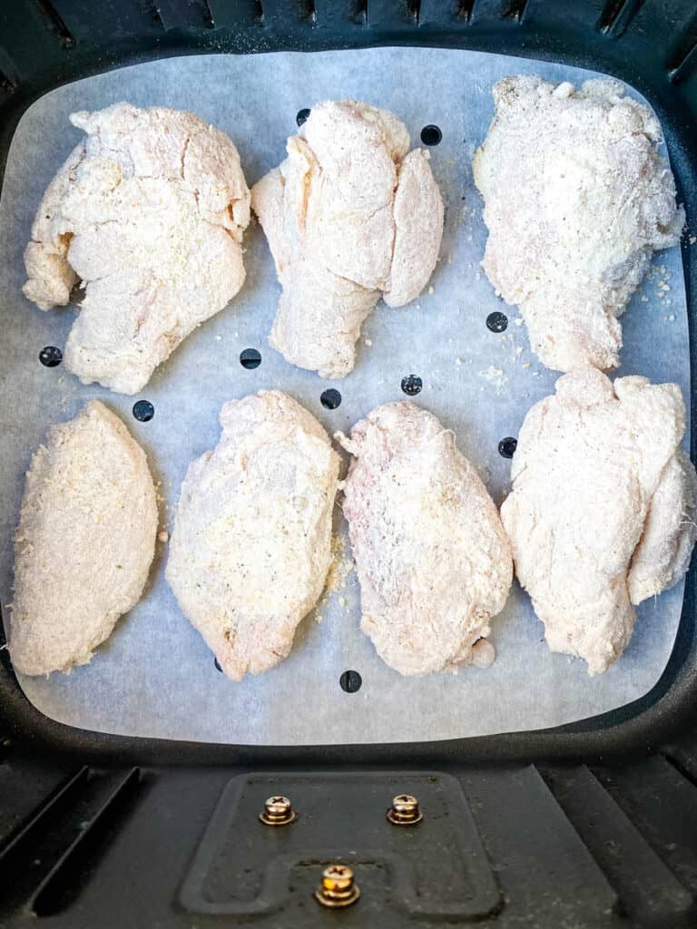 Air Fryer Garlic Parmesan Breaded Fried Chicken Wings